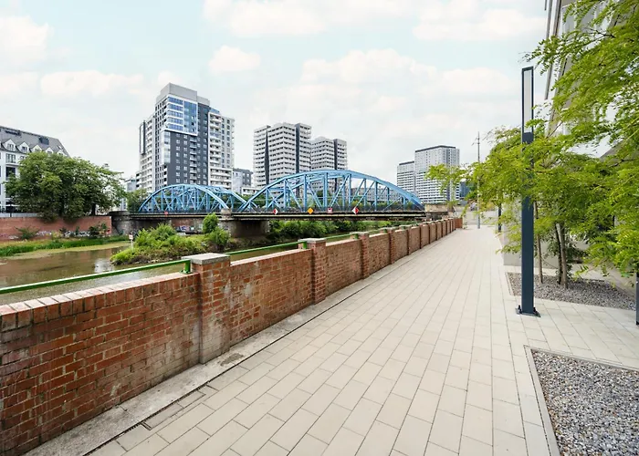 Elegant With Balcony By The Oder River In By Renters Prestige 아파트 브로츠와프